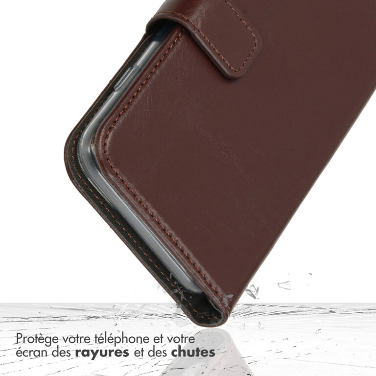 Selencia Echt Lederen Bookcase Samsung Galaxy S21 FE - Bruin - Afbeelding 7