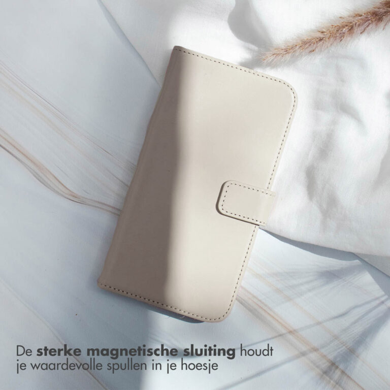Selencia Echt Lederen Bookcase Apple iPhone 11 - Greige - Afbeelding 10
