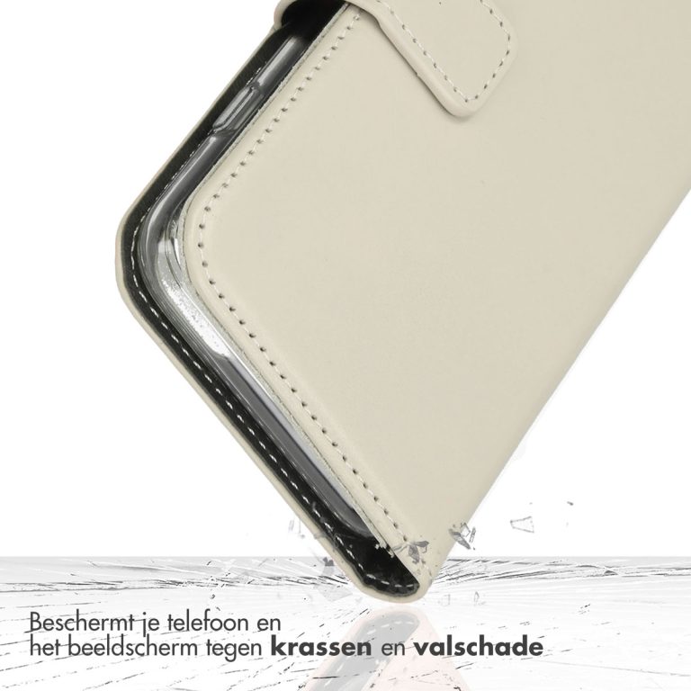 Selencia Echt Leren Bookcase Samsung Galaxy A52(s) (5G/4G) - Greige - Afbeelding 8