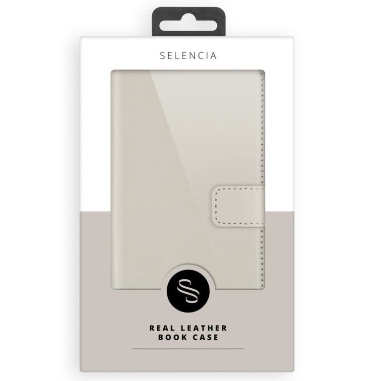 Selencia Echt Leren Bookcase Samsung Galaxy A52(s) (5G/4G) - Greige - Afbeelding 7