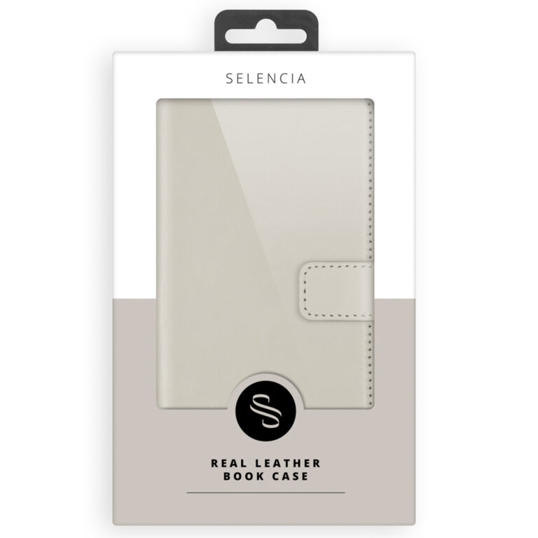 Selencia Echt Lederen Bookcase Apple iPhone 11 - Greige - Afbeelding 7