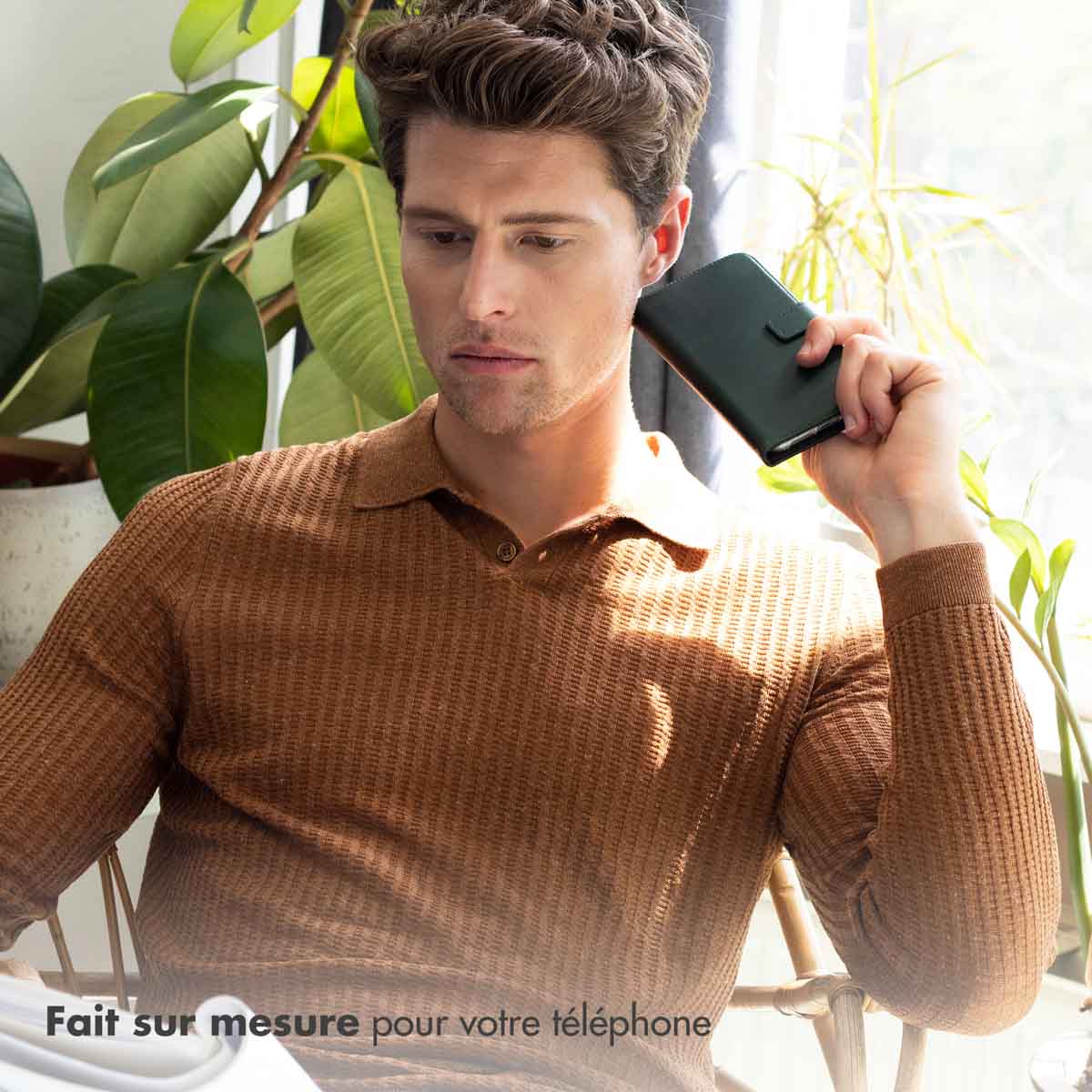 Selencia Echt Leren Bookcase Apple iPhone 13 Mini - Groen - Afbeelding 8