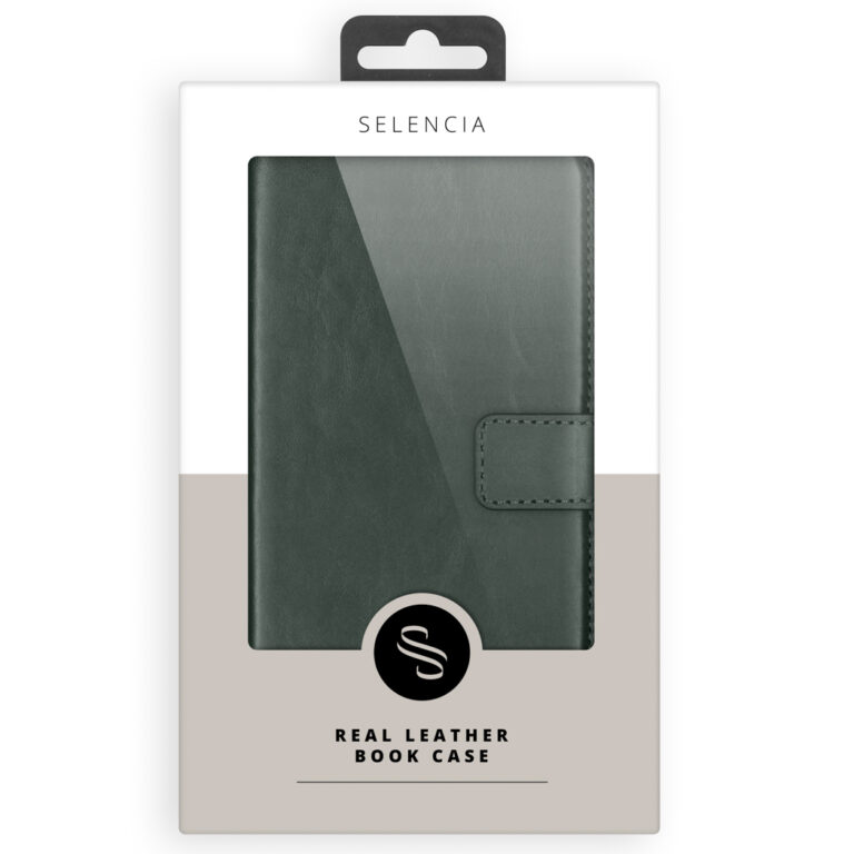 Selencia Echt Lederen Bookcase Samsung Galaxy A32 (5G) - Groen - Afbeelding 3