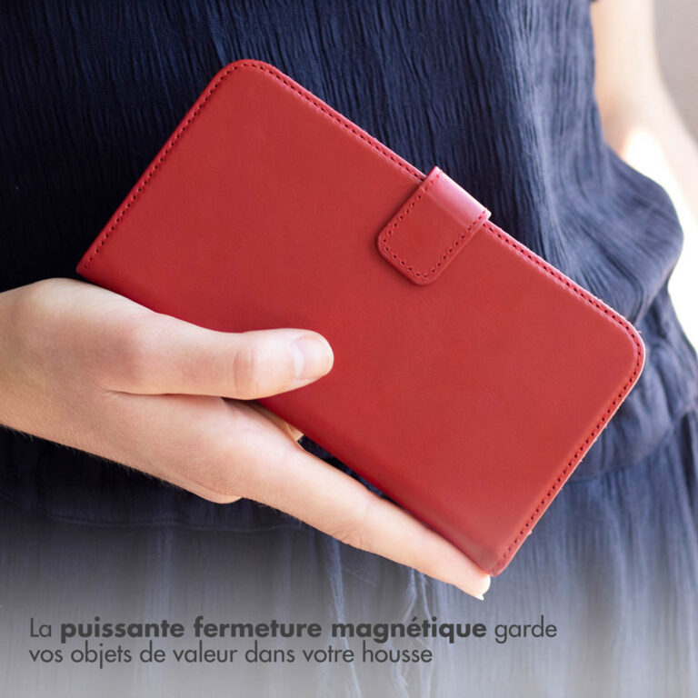 Selencia Echt Lederen Bookcase Apple iPhone 13 - Rood - Afbeelding 9
