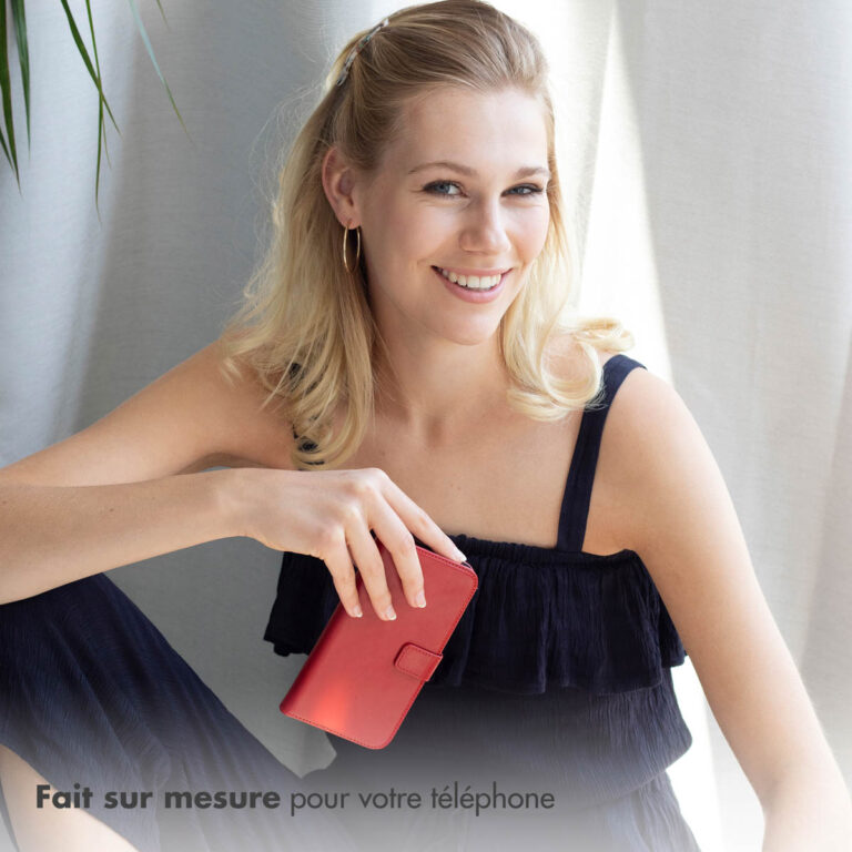 Selencia Echt Lederen Bookcase Apple iPhone 13 - Rood - Afbeelding 8