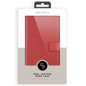 Selencia Echt Lederen Bookcase Samsung Galaxy S24 Plus - Rood