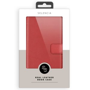 Selencia Echt Leren Bookcase Apple iPhone 16 Plus - Rood