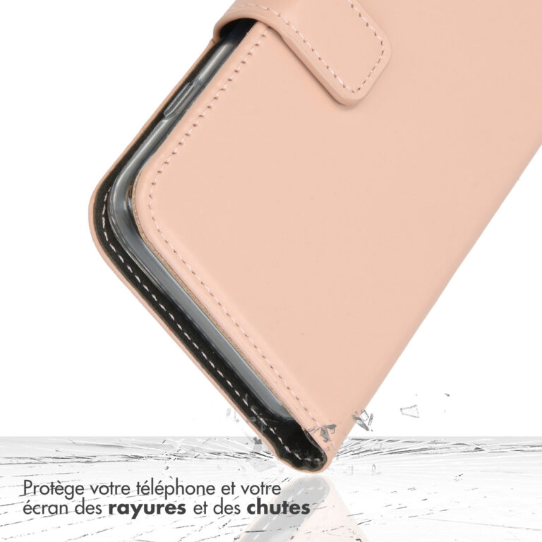 Selencia Echt Lederen Bookcase Apple iPhone 13 Pro - Roze - Afbeelding 7