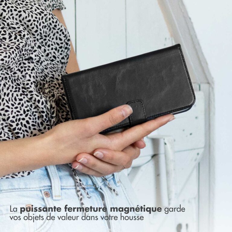 Selencia Echt Lederen Bookcase Apple iPhone 13 Mini - Zwart - Afbeelding 9