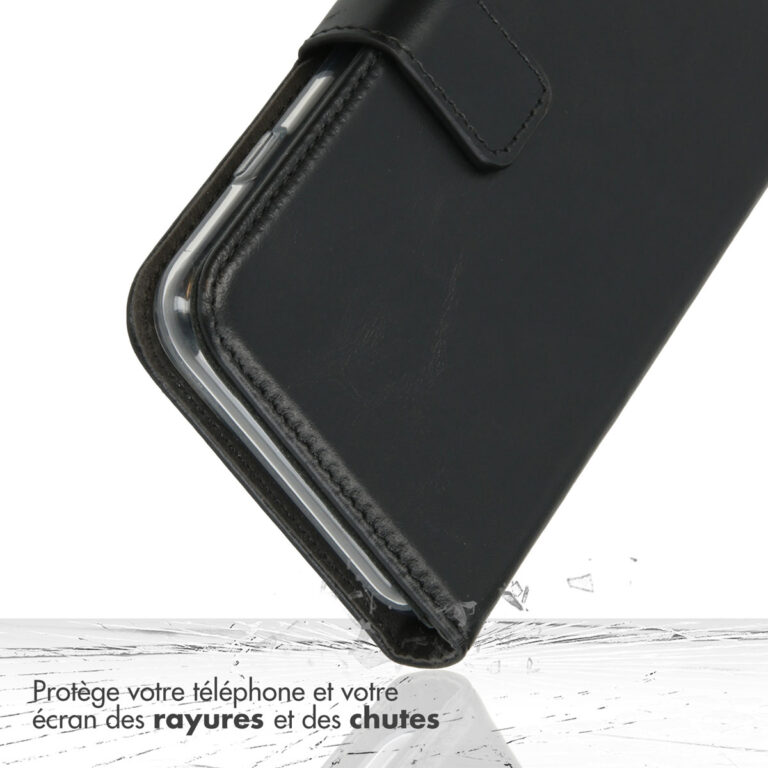 Selencia Echt Lederen Bookcase Apple iPhone 13 Mini - Zwart - Afbeelding 7