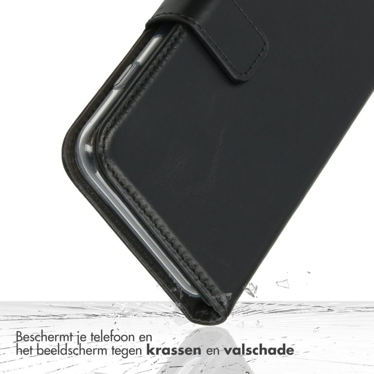Selencia Echt Leren Bookcase iPhone 11 Pro Max - Zwart - Afbeelding 5