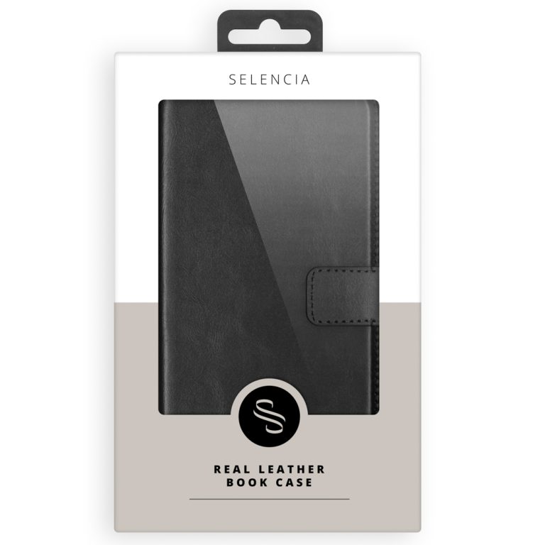 Selencia Echt Leren Bookcase iPhone 11 Pro Max - Zwart - Afbeelding 4