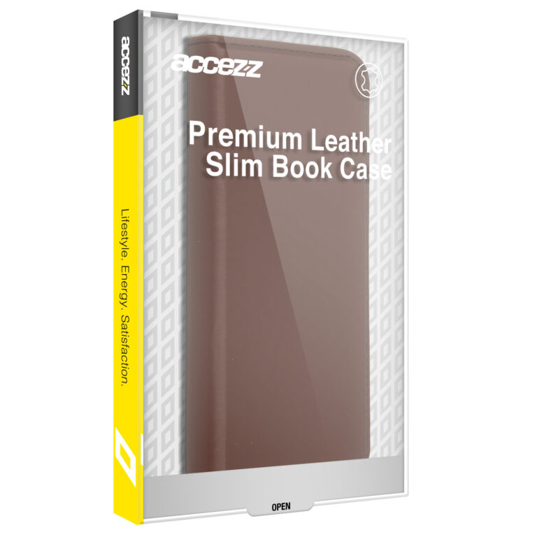 Accezz Premium Leather Slim Bookcase Apple iPhone 13 Pro Max - Bruin - Afbeelding 2
