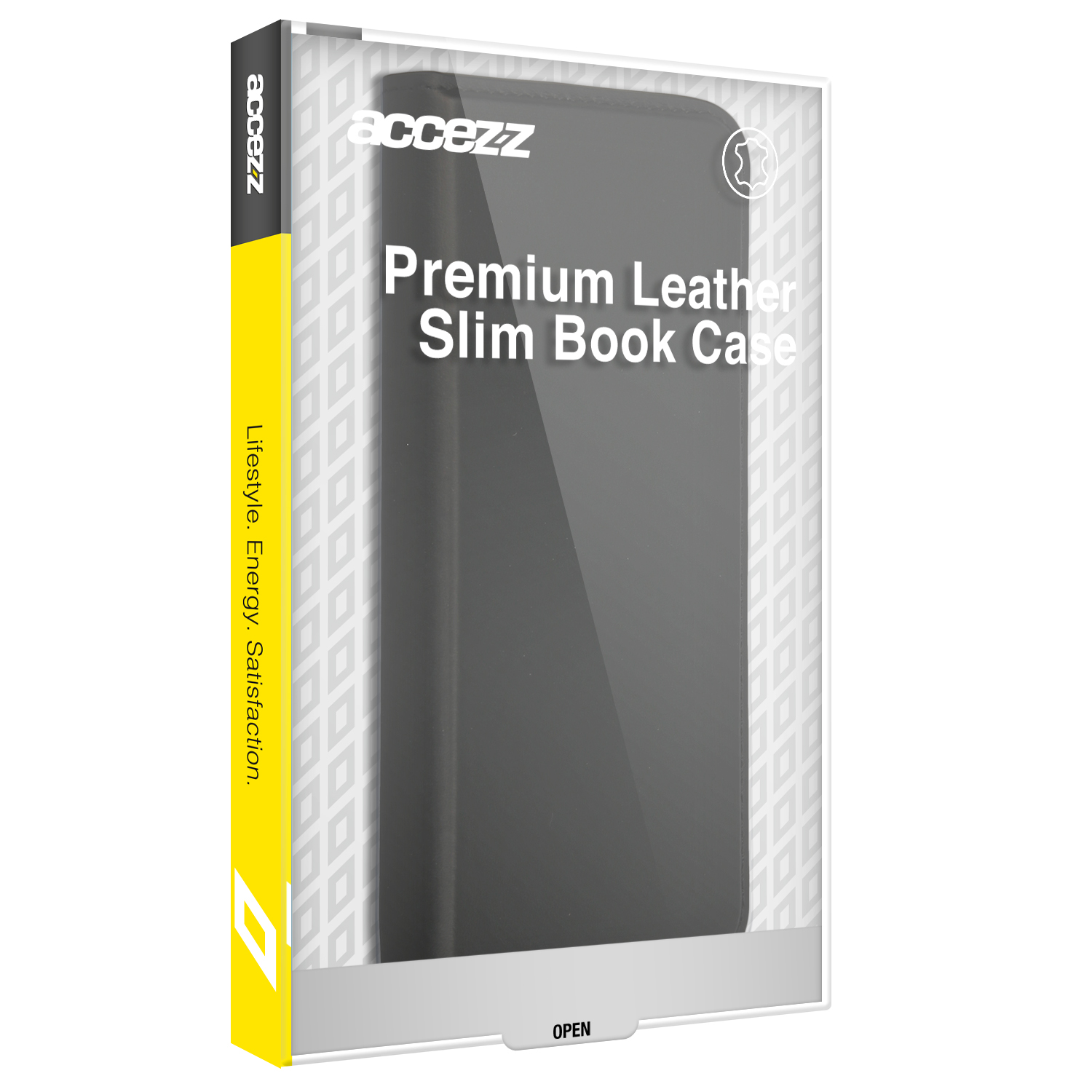 Accezz Premium Leather Slim Bookcase Apple iPhone 12 (Pro) – Zwart