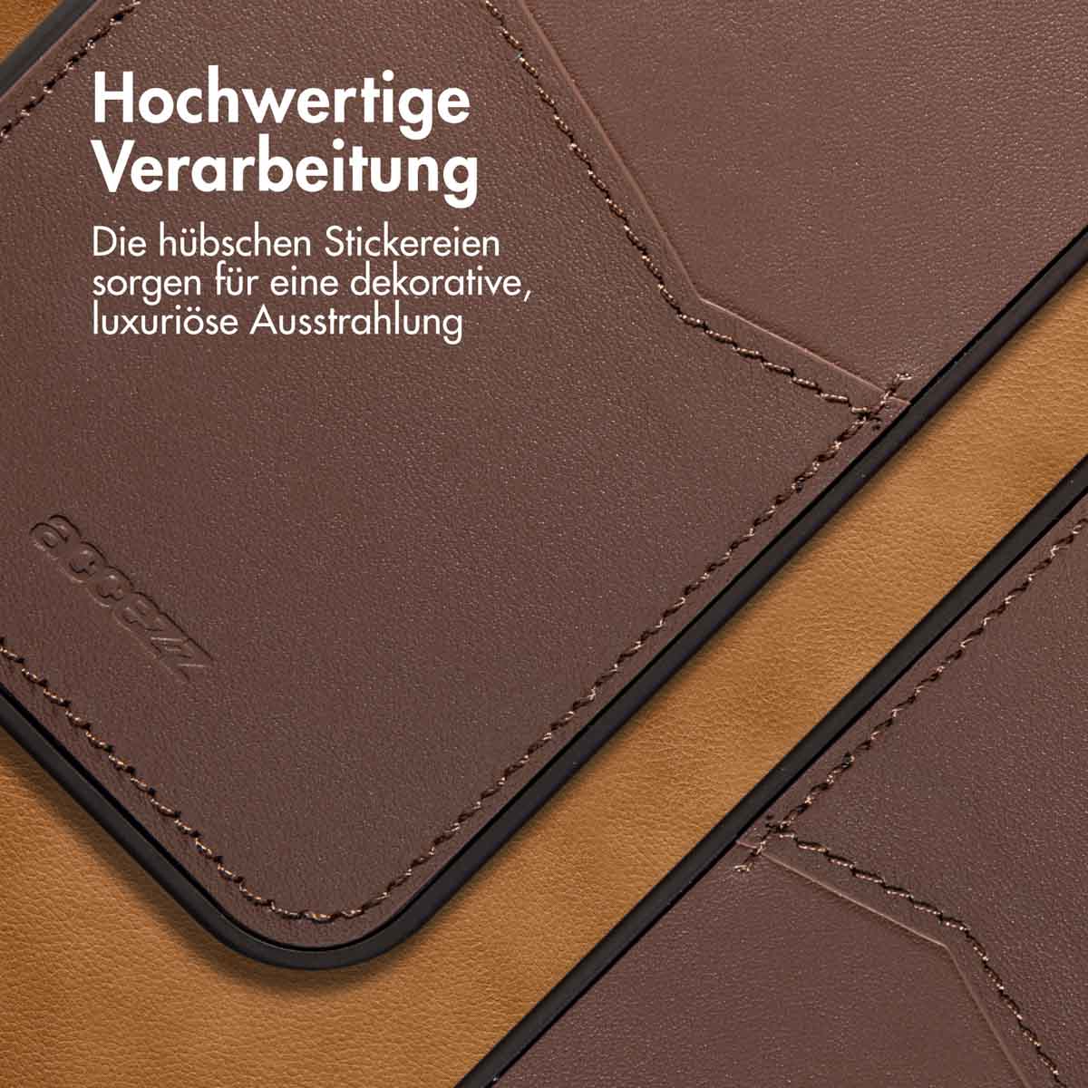 Accezz Premium Leather Card Slot Backcover Samsung Galaxy S22 Plus - Bruin - Afbeelding 5