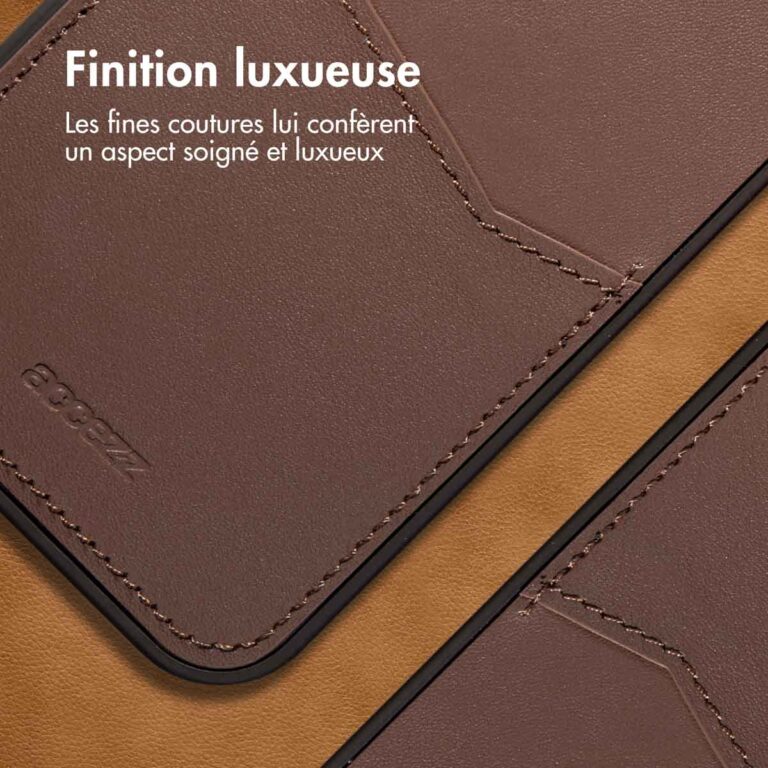 Accezz Premium Leather Card Slot Backcover Samsung Galaxy S22 Ultra - Bruin - Afbeelding 4