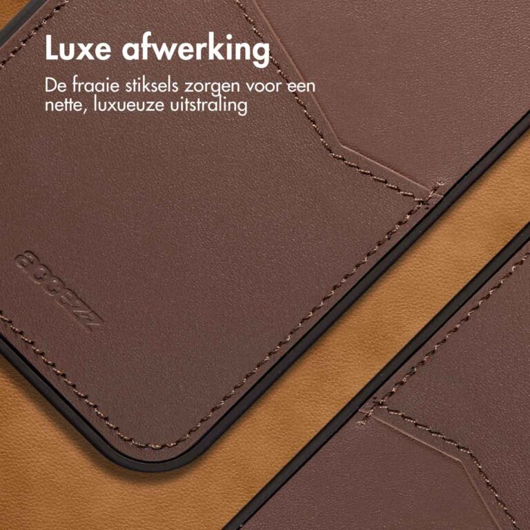 Accezz Premium Leather Card Slot Backcover Samsung Galaxy S22 Ultra - Bruin - Afbeelding 2