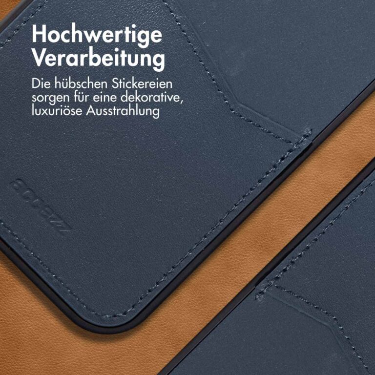 Accezz Premium Leather Card Slot Backcover Samsung Galaxy S22 Plus - Donkerblauw - Afbeelding 6