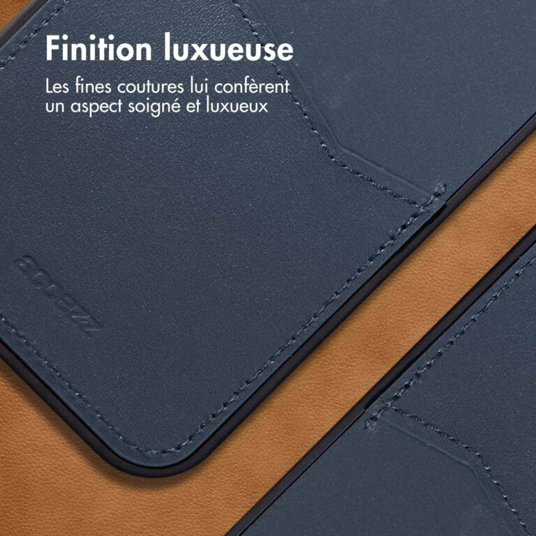 Accezz Premium Leather Card Slot Backcover Samsung Galaxy S22 Plus - Donkerblauw - Afbeelding 4