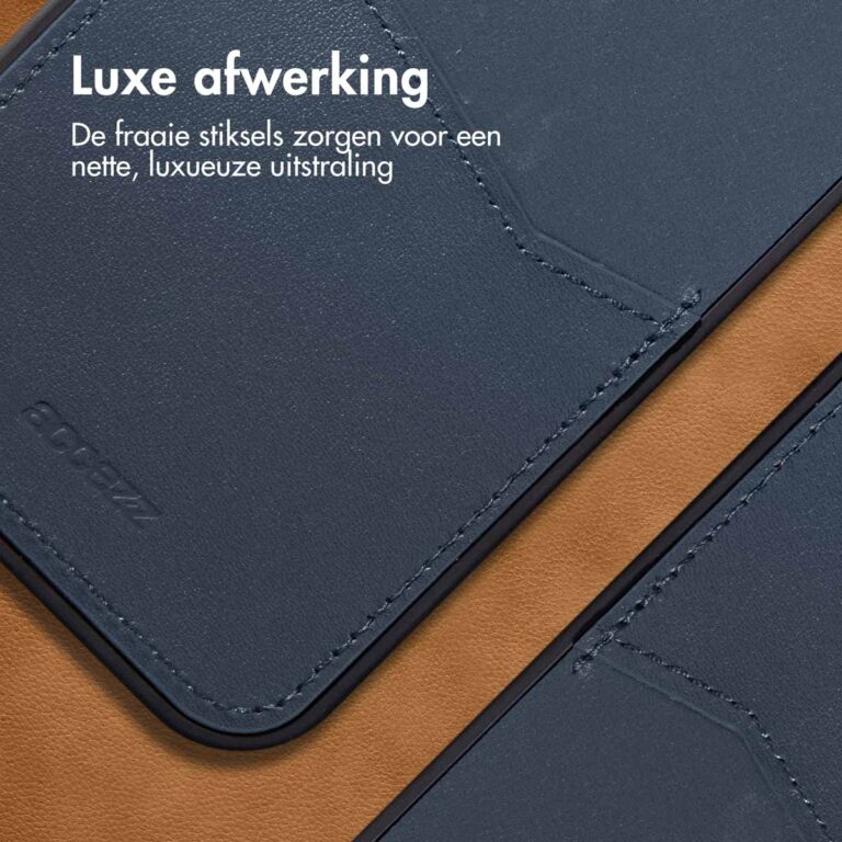 Accezz Premium Leather Card Slot Backcover Samsung Galaxy S22 Plus - Donkerblauw - Afbeelding 2