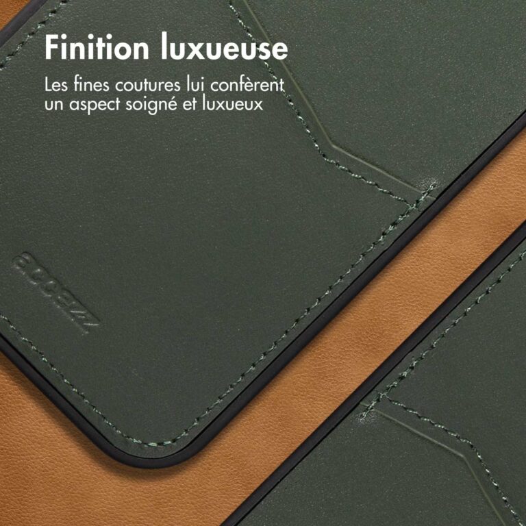 Accezz Premium Leather Card Slot Backcover Apple iPhone 14 Pro Max - Groen - Afbeelding 4