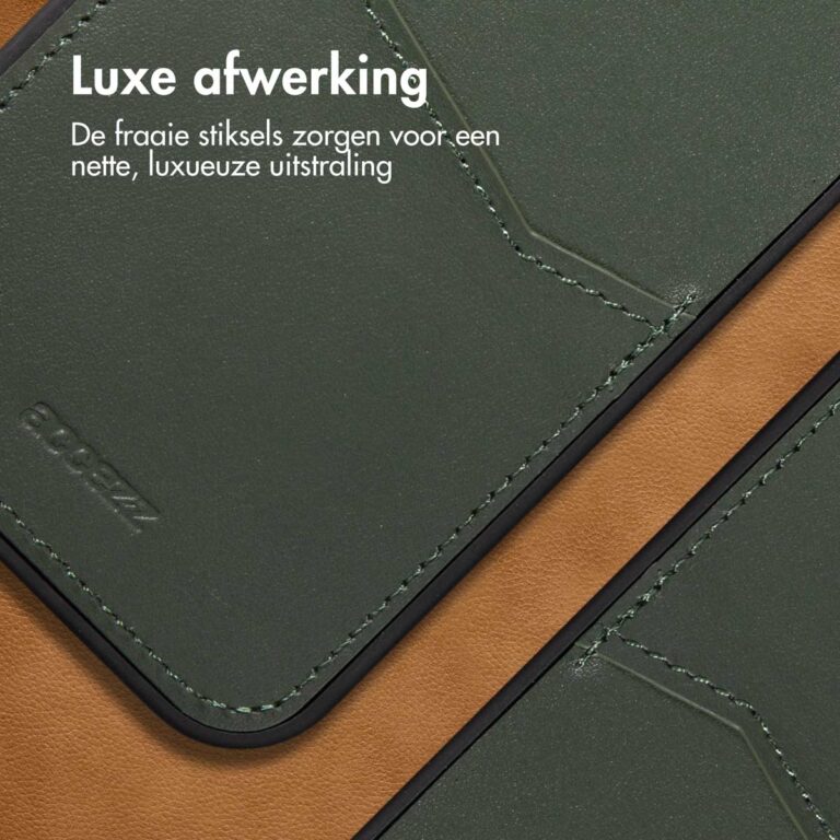 Accezz Premium Leather Card Slot Backcover Apple iPhone 14 Pro Max - Groen - Afbeelding 2