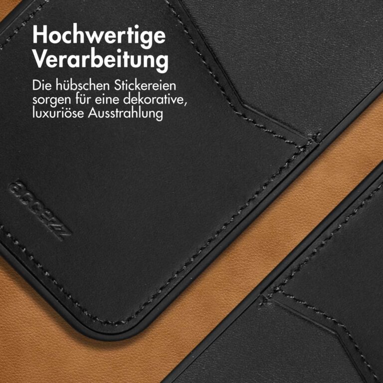 Accezz Premium Leather Card Slot Backcover Apple iPhone 14 Plus - Zwart - Afbeelding 5