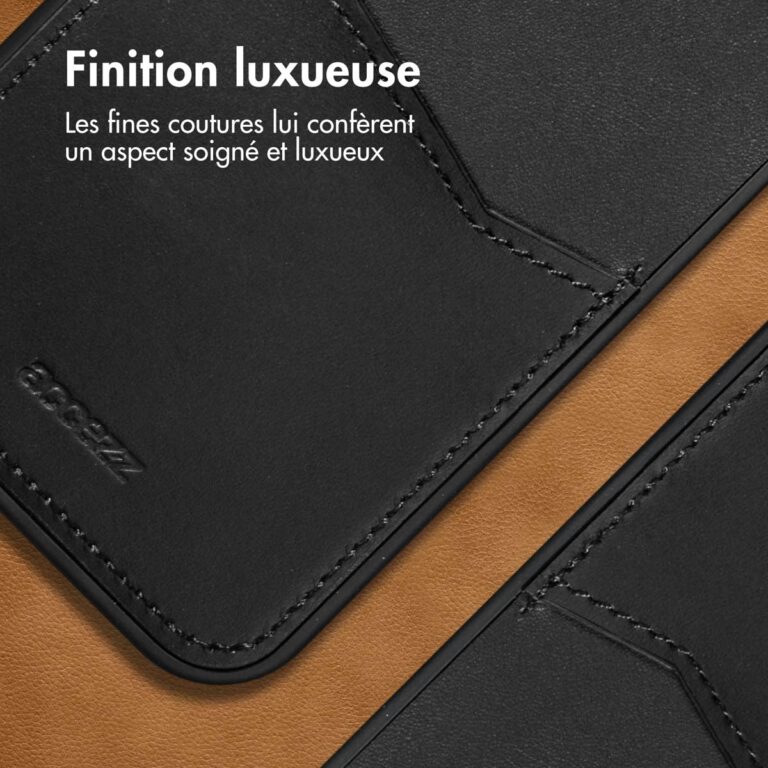Accezz Premium Leather Card Slot Backcover Apple iPhone 14 Plus - Zwart - Afbeelding 4