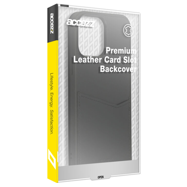 Accezz Premium Leather Card Slot Backcover Apple iPhone 14 Plus - Zwart - Afbeelding 3
