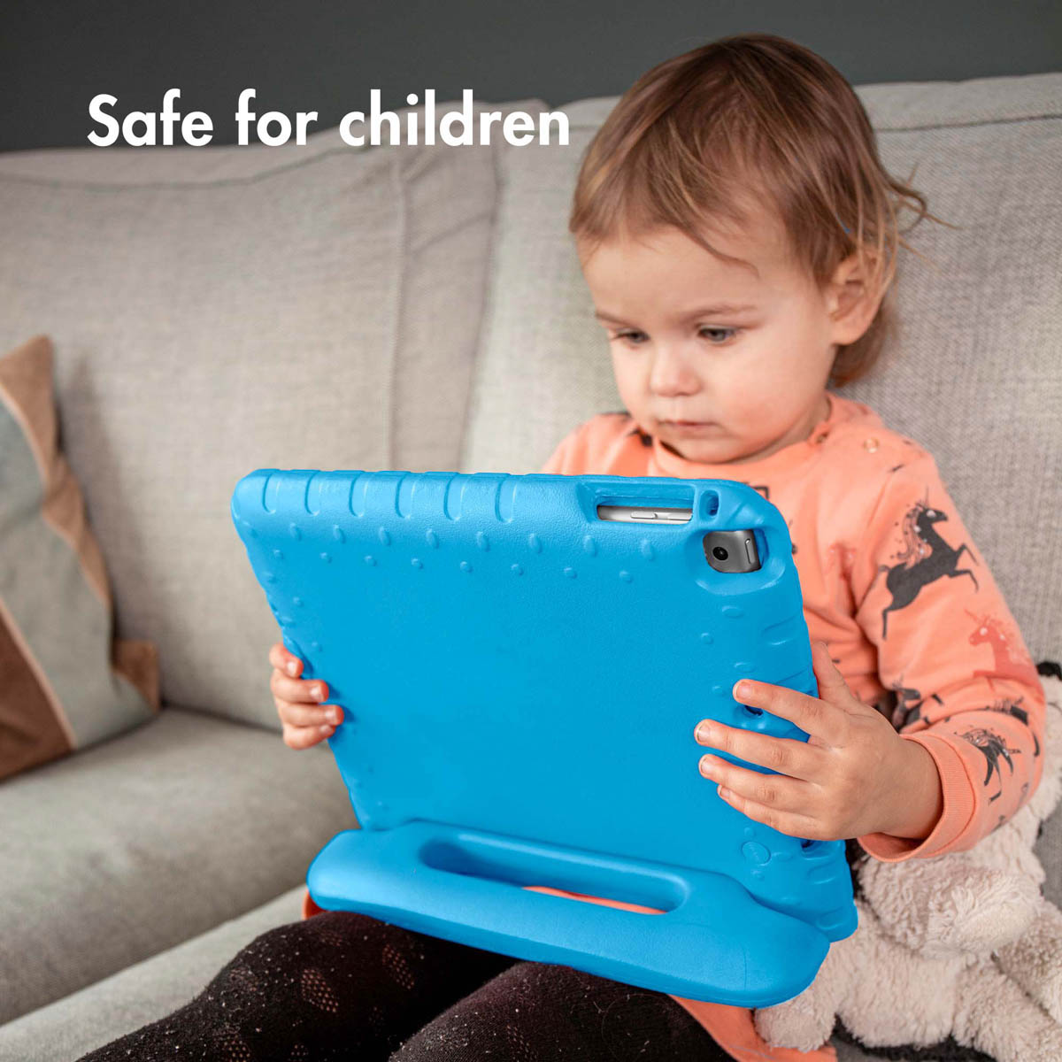 Accezz Kidsproof Backcover met handvat Galaxy Tab A8 - Blauw - Afbeelding 7