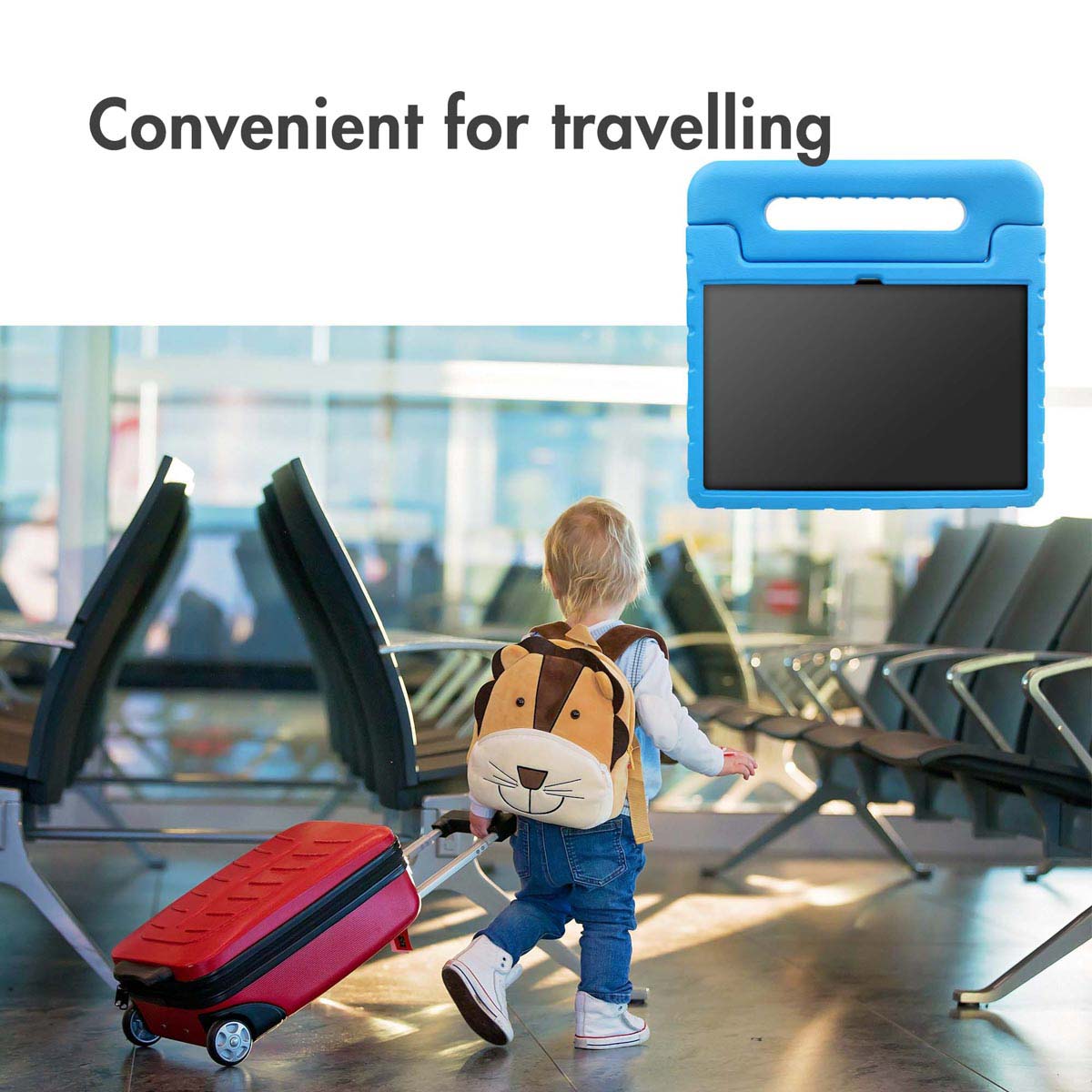 Accezz Kidsproof Backcover met handvat Samsung Galaxy Tab A11 / A9 8.7 inch - Blauw - Afbeelding 7