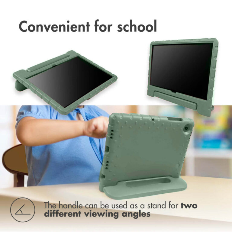 Accezz Kidsproof Backcover met handvat Apple iPad 9 (2021) 10.2 inch / iPad 8 (2020) 10.2 inch / iPad 7 (2019) 10.2 inch - Olive Green - Afbeelding 9