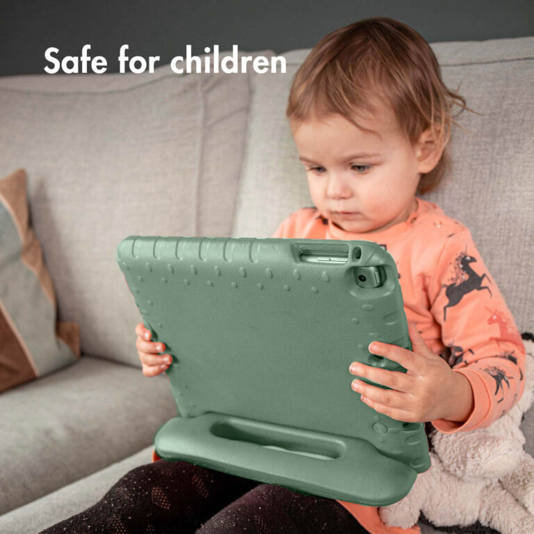 Accezz Kidsproof Backcover met handvat Apple iPad 9 (2021) 10.2 inch / iPad 8 (2020) 10.2 inch / iPad 7 (2019) 10.2 inch - Olive Green - Afbeelding 10