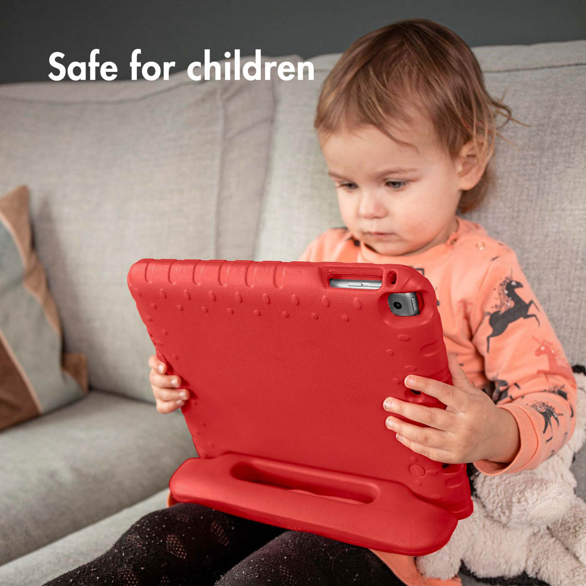 Accezz Kidsproof Backcover met handvat Apple iPad 9 (2021) 10.2 inch / iPad 8 (2020) 10.2 inch / iPad 7 (2019) 10.2 inch - Rood - Afbeelding 7