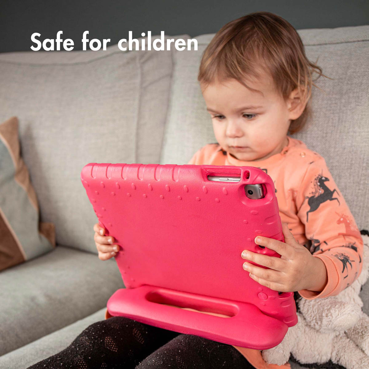 Accezz Kidsproof Backcover met handvat Samsung Galaxy Tab A11 Plus / A9 Plus - Roze - Afbeelding 8