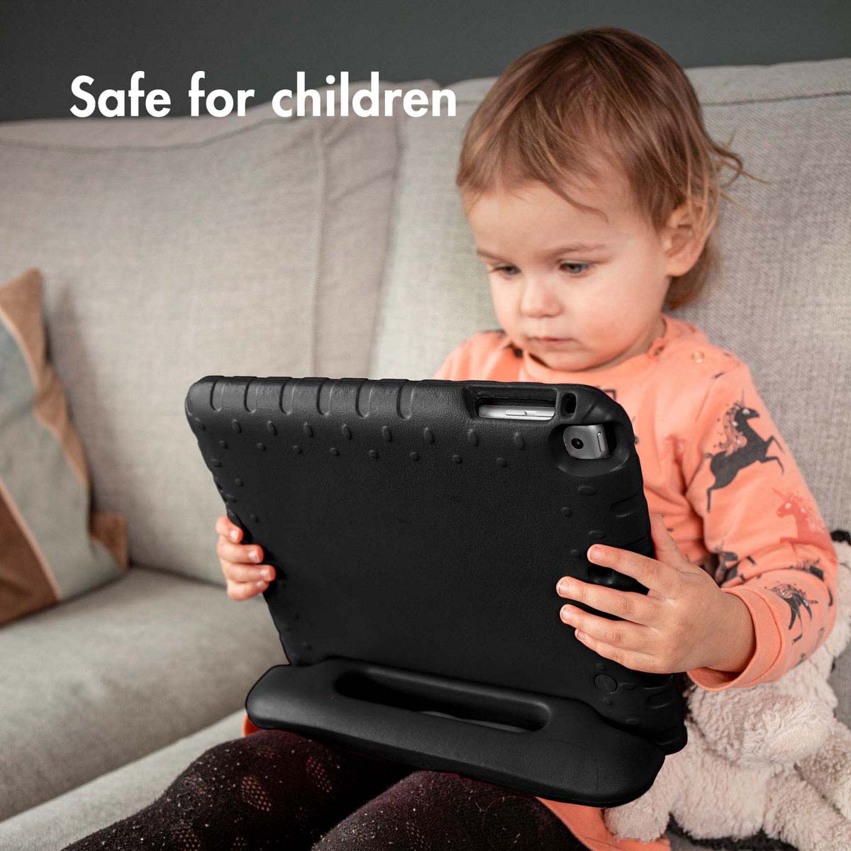 Accezz Kidsproof Backcover met handvat Samsung Galaxy Tab A11 Plus / A9 Plus - Zwart - Afbeelding 3