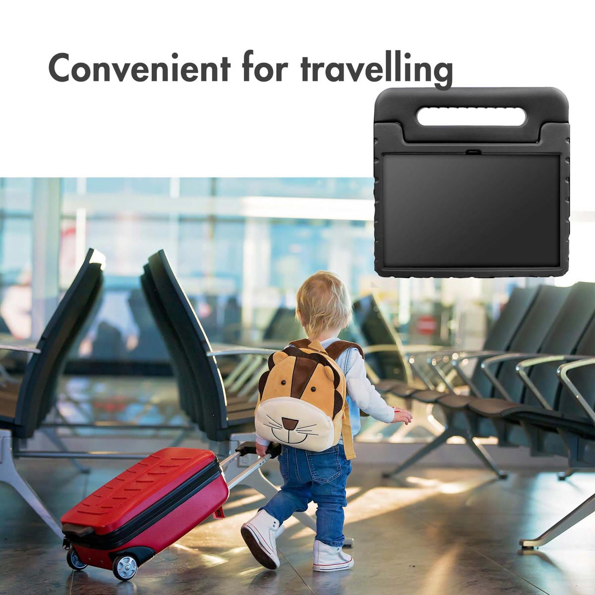 Accezz Kidsproof Backcover met handvat Lenovo Tab P10 / M10 - Zwart - Afbeelding 8