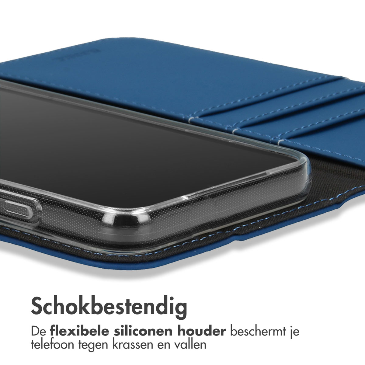 Accezz Wallet Softcase Bookcase Apple iPhone 14 Plus - Donkerblauw - Afbeelding 9