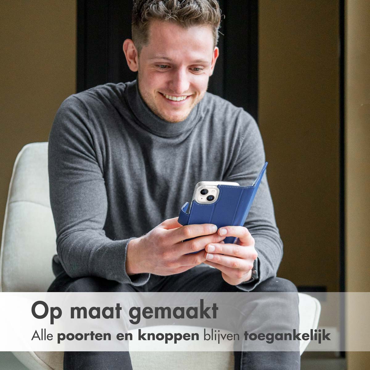 Accezz Wallet Softcase Bookcase Apple iPhone 13 Pro - Donkerblauw - Afbeelding 8