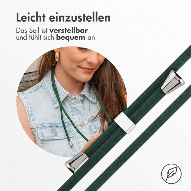 imoshion Siliconen hoesje met koord Samsung Galaxy S25 FE - Donkergroen - Afbeelding 3