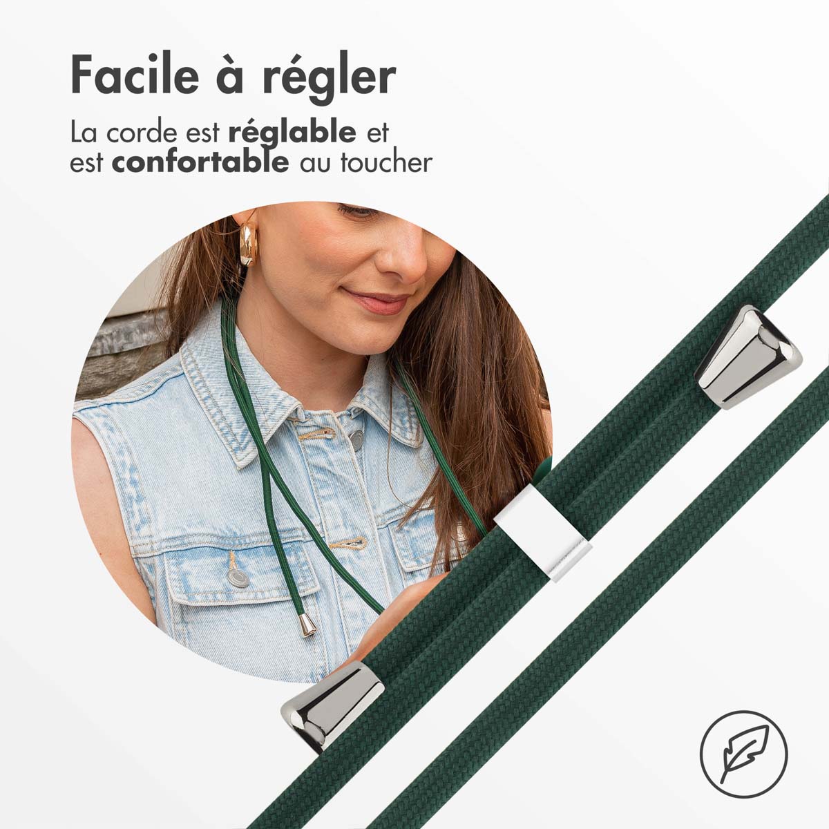 imoshion Siliconen hoesje met koord Samsung Galaxy S25 FE - Donkergroen - Afbeelding 10