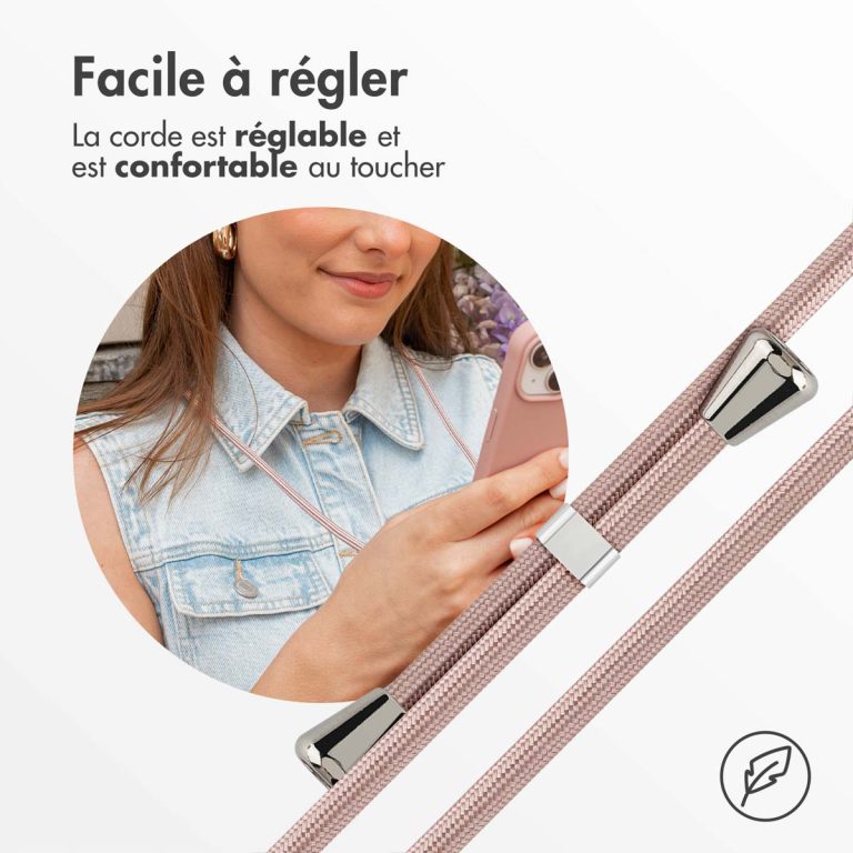 imoshion Siliconen hoesje met koord Samsung Galaxy S25 FE - Sand Pink - Afbeelding 2