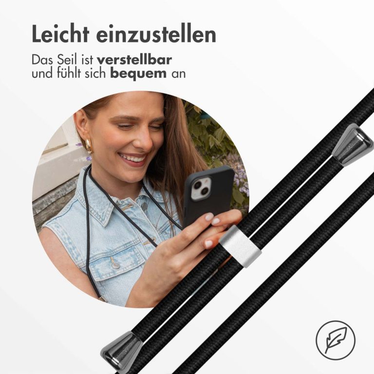 imoshion Siliconen hoesje met koord Samsung Galaxy S25 FE - Zwart - Afbeelding 3