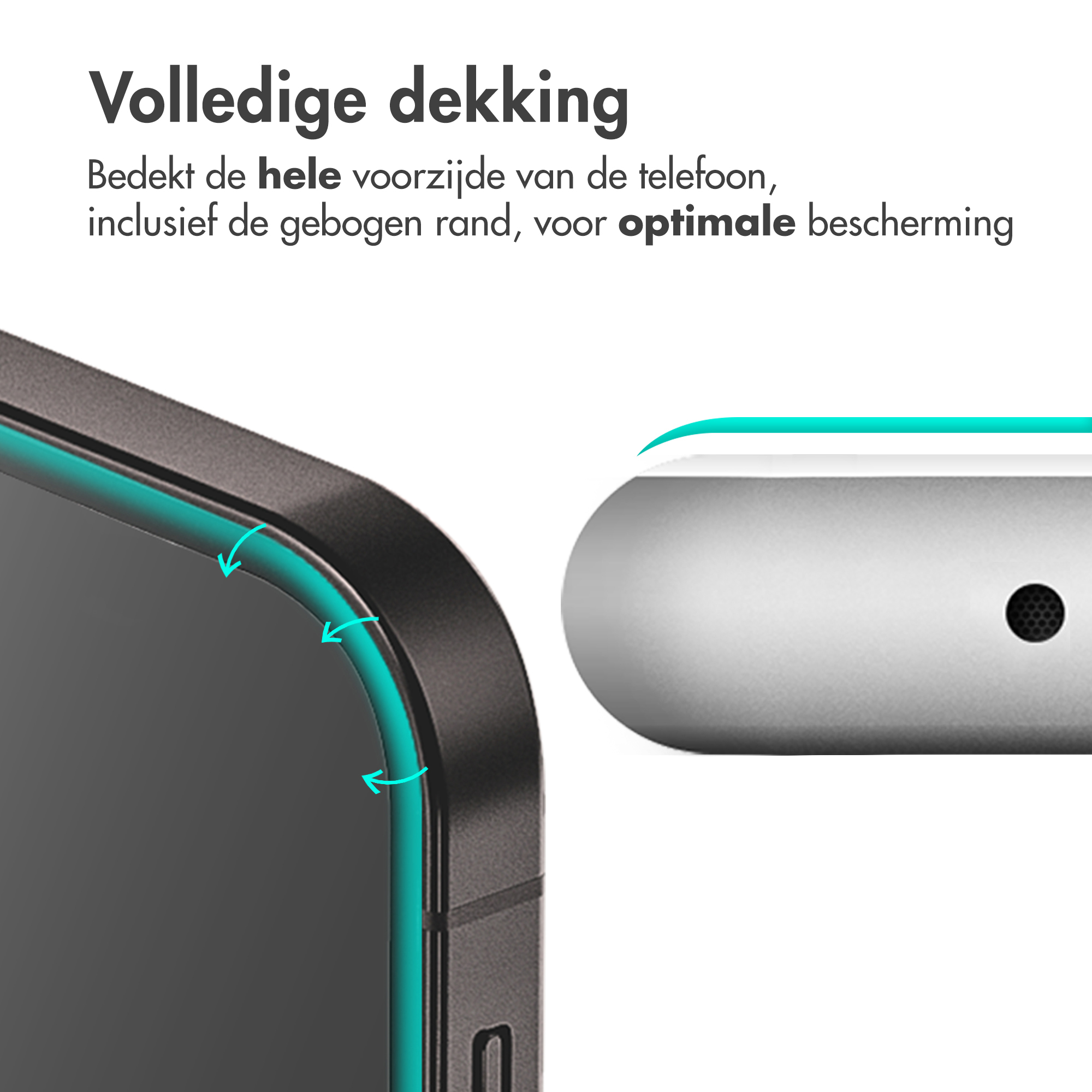 Accezz Gehard Glas Full Cover Screenprotector Apple iPhone 15 Pro - Afbeelding 7