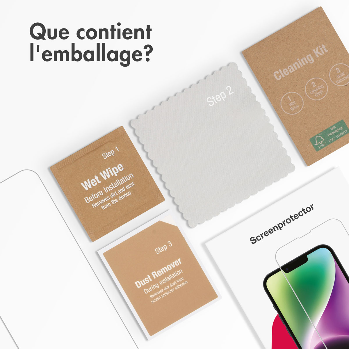 Accezz Gehard Glas Screenprotector Xiaomi Redmi A3 - Afbeelding 6