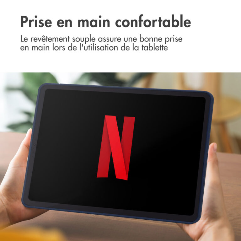 Accezz Liquid Silicone Backcover met penhouder Apple iPad Pro 11 (2022 / 2021 / 2020 / 2018) - Donkerblauw - Afbeelding 5