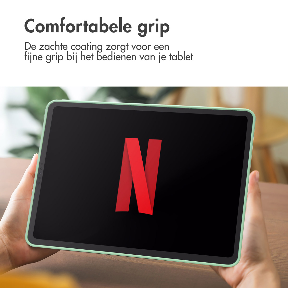 Accezz Liquid Silicone Backcover met penhouder Apple iPad Air 11 inch (2025) M3 / (2024) M2 / Air 5 (2022) / Air 4 (2020) - Lichtgroen - Afbeelding 9