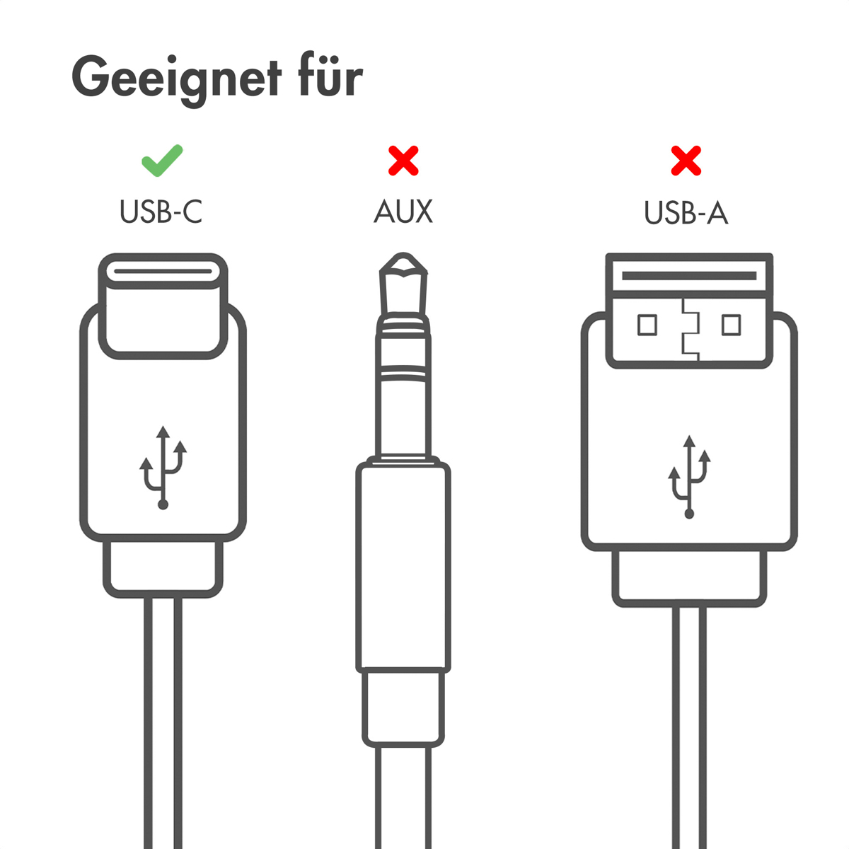 Accezz In-ear oordopjes - Bedrade oordopjes - USB-C aansluiting - Zwart - Afbeelding 6