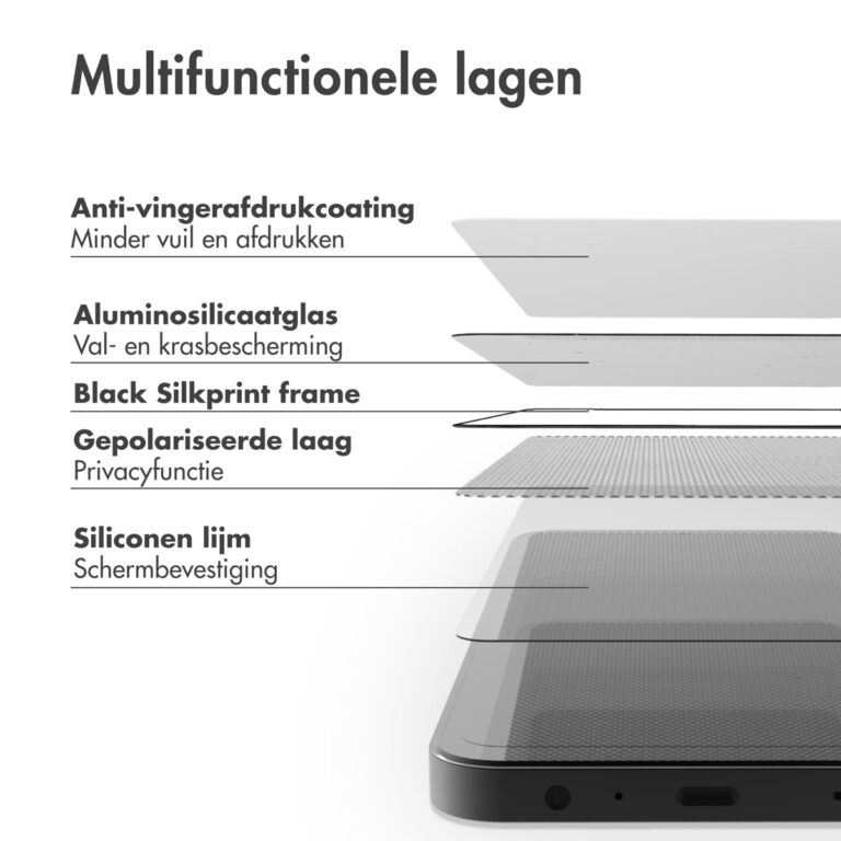 Accezz Gehard Glas Privacy Screenprotector Samsung Galaxy A36 / A56 / S24 FE - Afbeelding 2