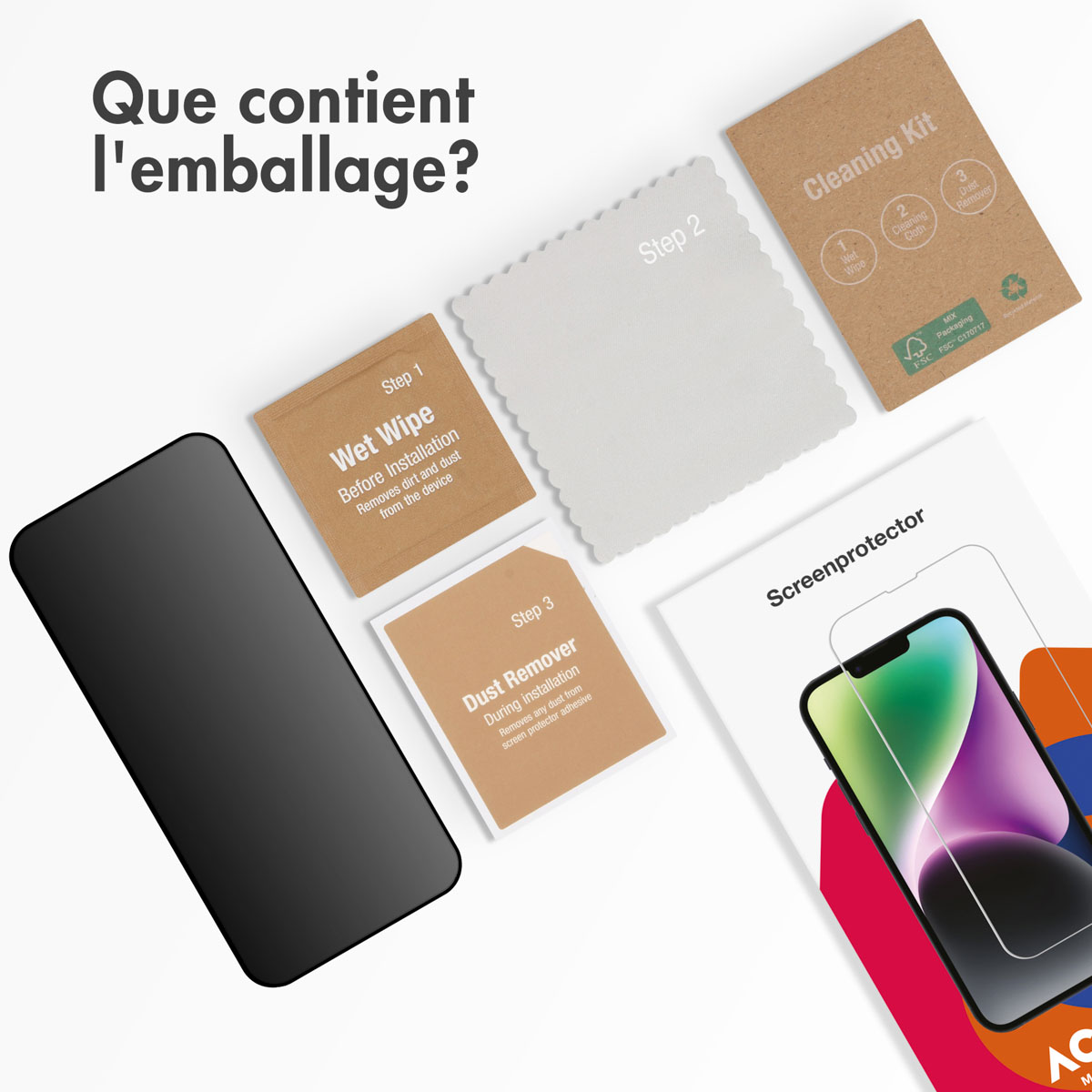 Accezz Gehard Glas Privacy Screenprotector Samsung Galaxy S24 FE / A36 / A56 - Afbeelding 3